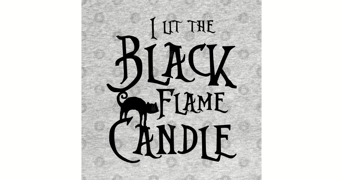Black Flame Candle Hocus Pocus Sticker TeePublic